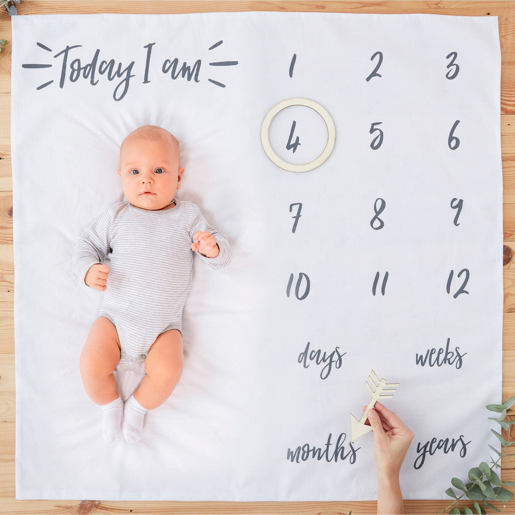 Baby Milestone Photography Keepsake Blanket | Baby Gifts | The KeiCo
