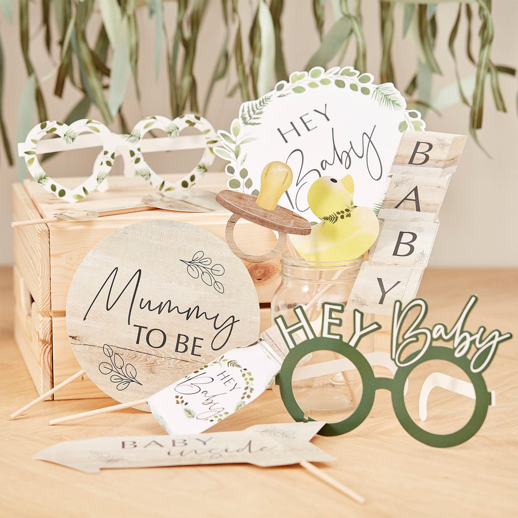 Botanical Baby Shower Photo Booth Props | Baby Gifts | The KeiCo