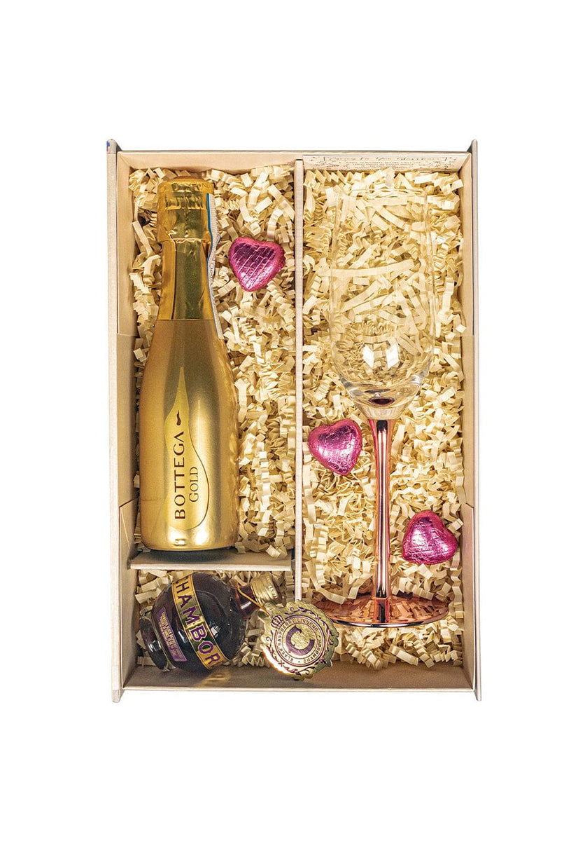 Prosecco & Chambord Bellini Gift Set Luxurious KeiCo Celebration Box
