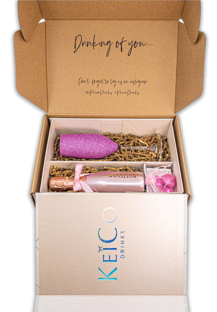 Bottega Rose Gold 20cl Sparkling Open Box Wine Gift Set - The Keico