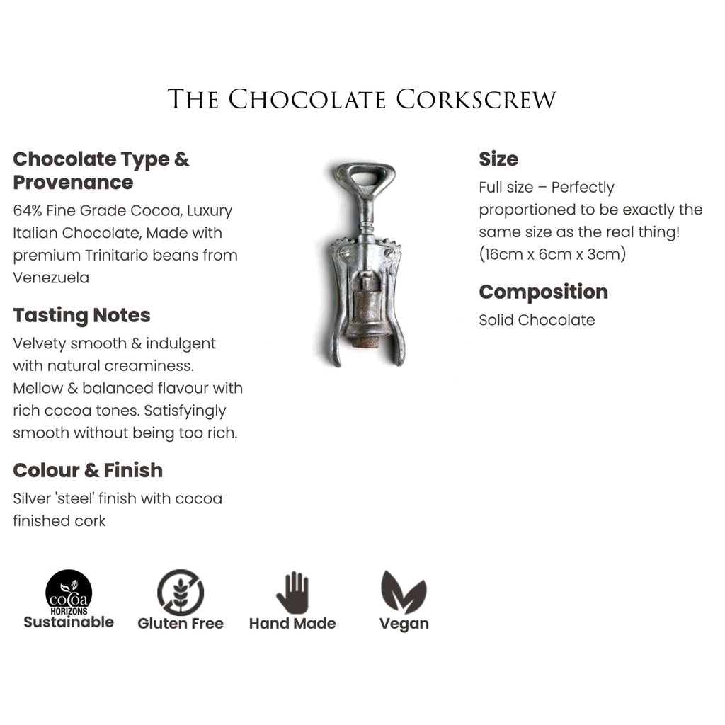 Solid Chocolate Full Size Corkscrew - The Keico