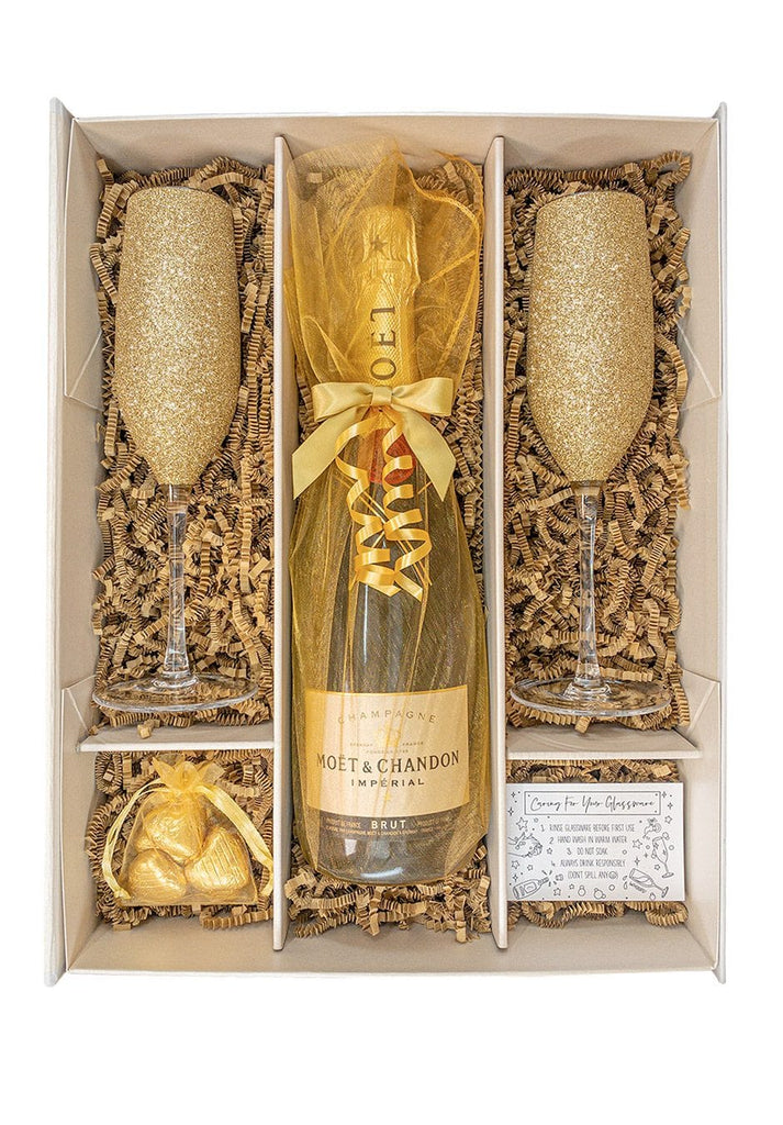Golden Edition Moet & Chandon 75cl Champagne Gift Set - The Keico