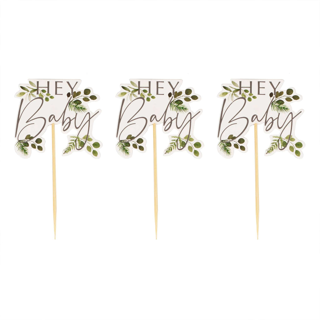 'Hey Baby' Baby Shower Cupcake Toppers | Baby Gifts | The KeiCo