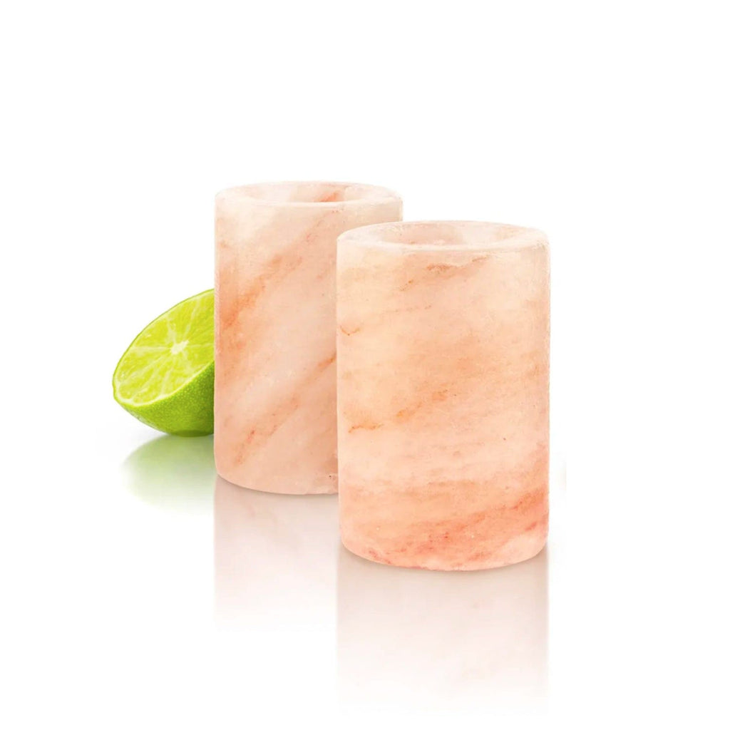 Himalayan Salt Shot Glasses - 2 Pack With Serving Tray - The Keico