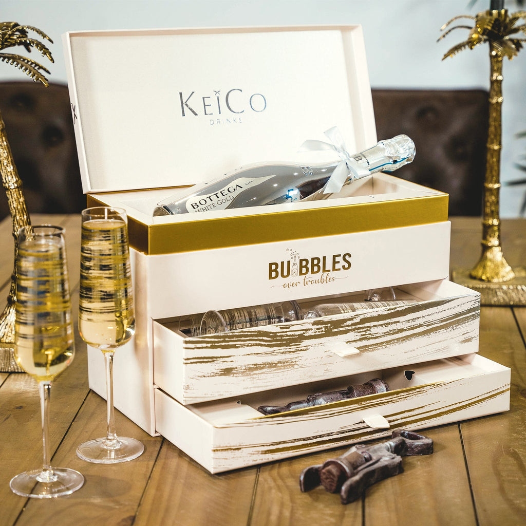 KeiCo White Gold Bottega Sparkling Wine Luxe Gift Set - The Keico