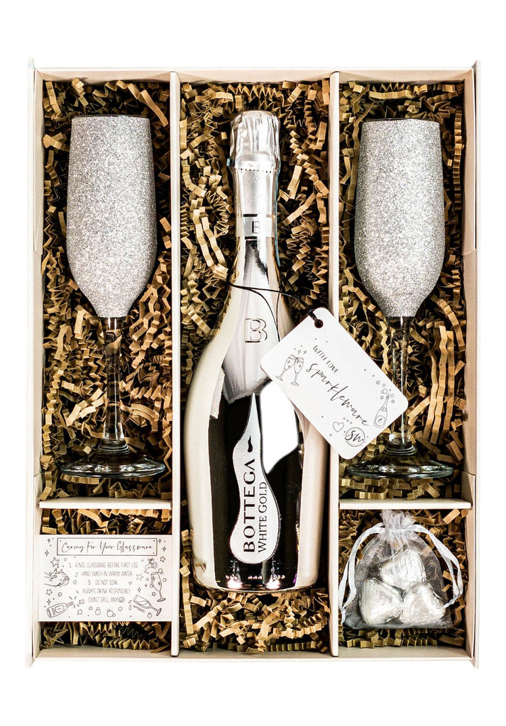 Bottega White Gold Sparkling Wine, 75cl Gift Set - The Keico