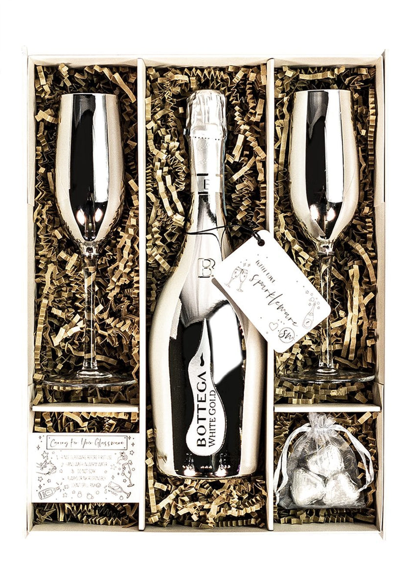Bottega White Gold Sparkling Wine, 75cl Gift Set | Sparkling Wine Gift ...