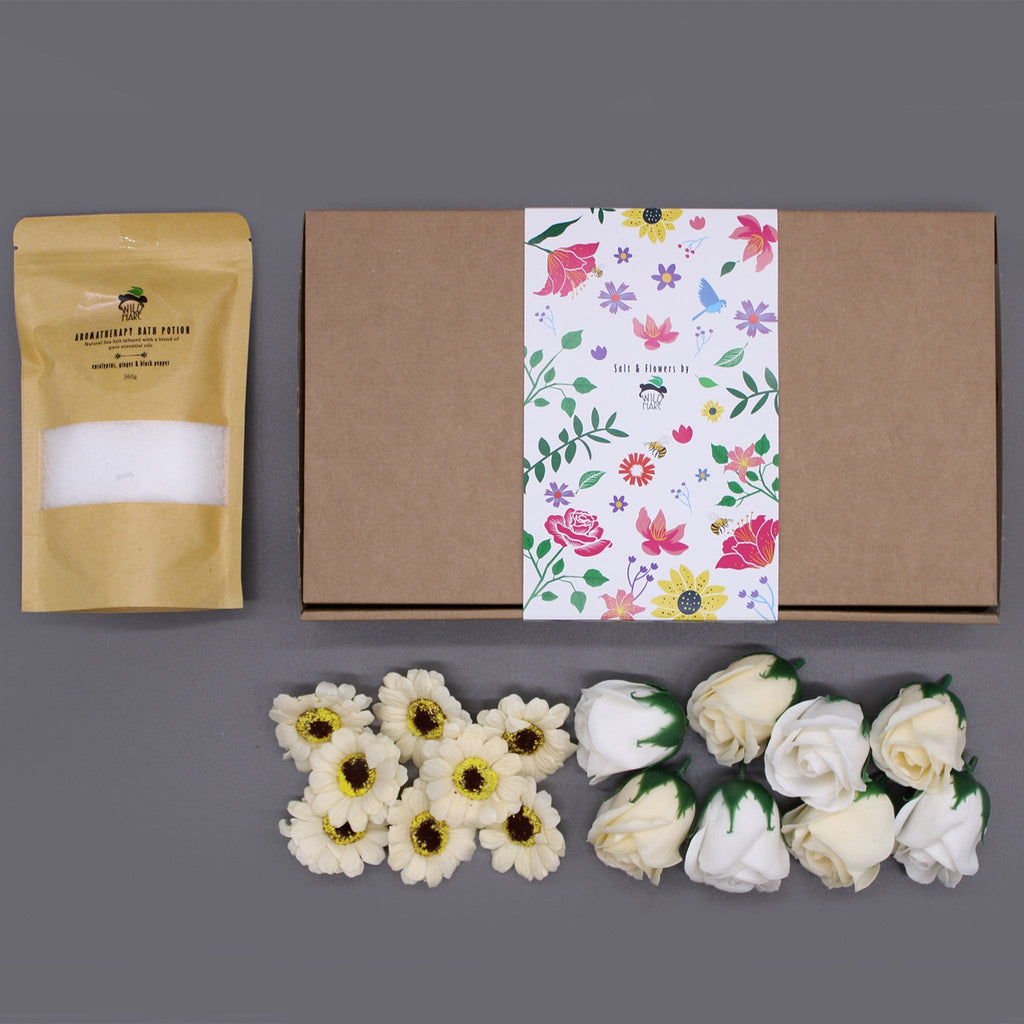 Bath Salt & Flowers Gift Set - Cold & Flu - The Keico