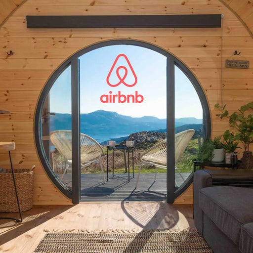 Modern Glamping Pod set up for hosting, denoting The KeiCo's Airbnb-ready accommodations for unique stays.