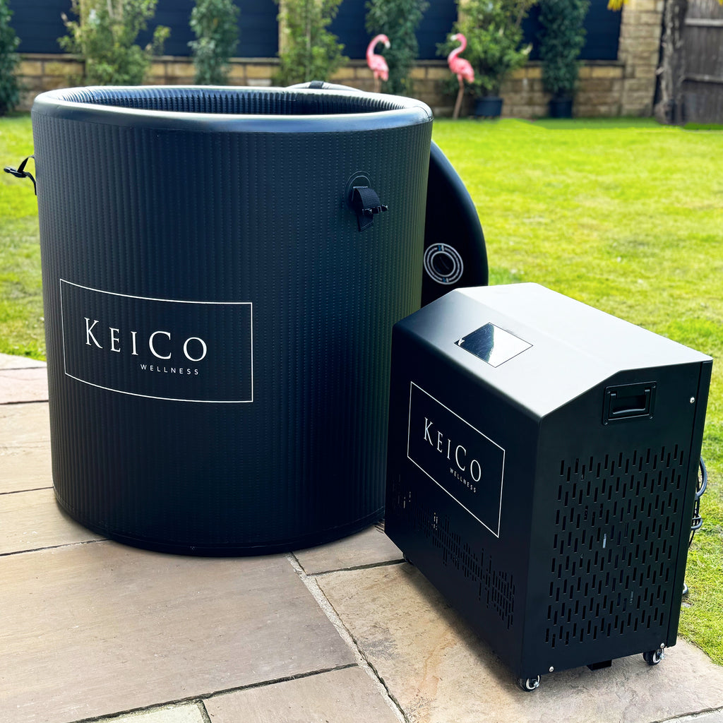 KeiCo PRO Cooler and Filter Unit paired with the Inflatable KeiCo Ice Barrel