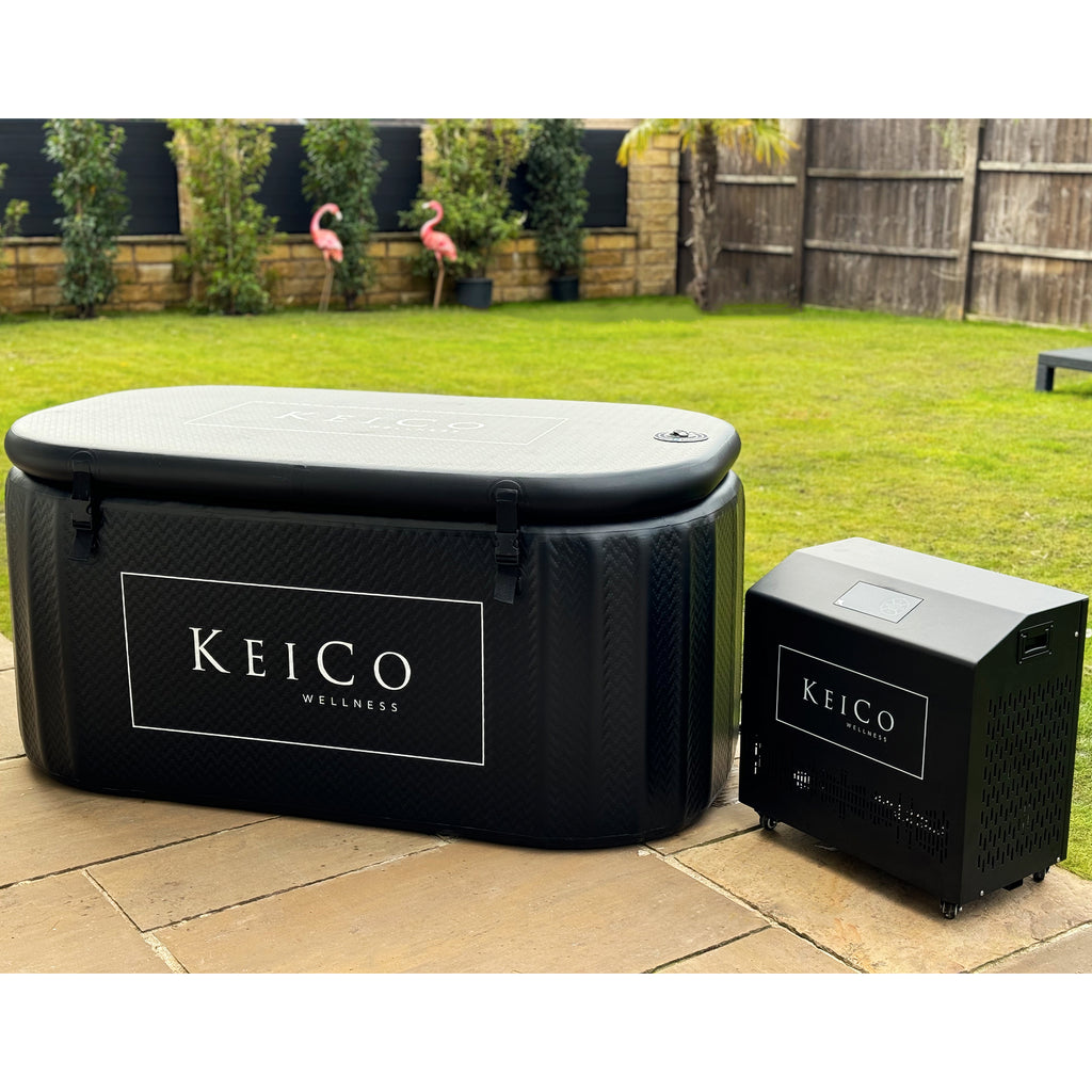 KeiCo PRO Chiller and Filter Unit paired with the Inflatable KeiCo Ice Bath