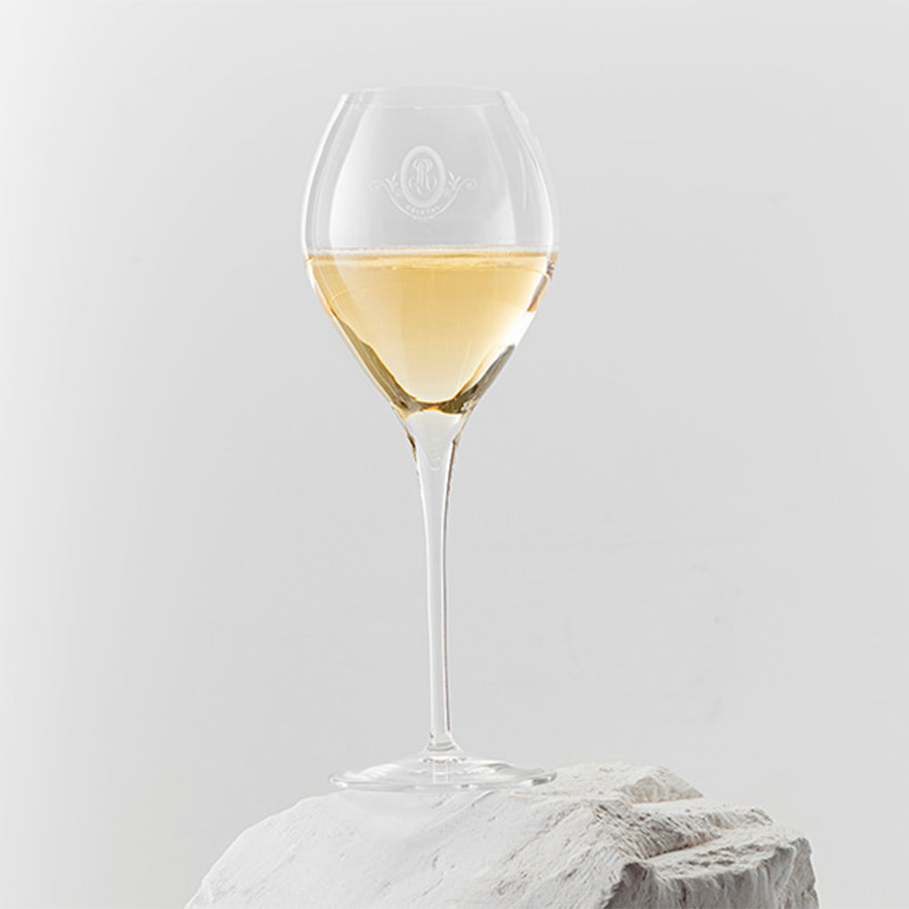 2013 Cristal Champagne Displayed in a luxury Crystal Champagne Glass - The KeiCo