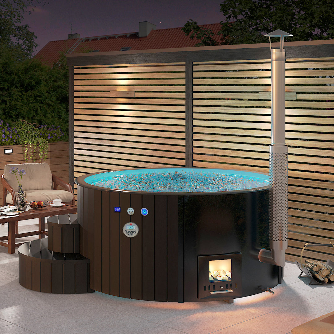 KeiCo Deluxe Thermowood Hot Tub 46 Person Woodfired Eco Hot Tub The