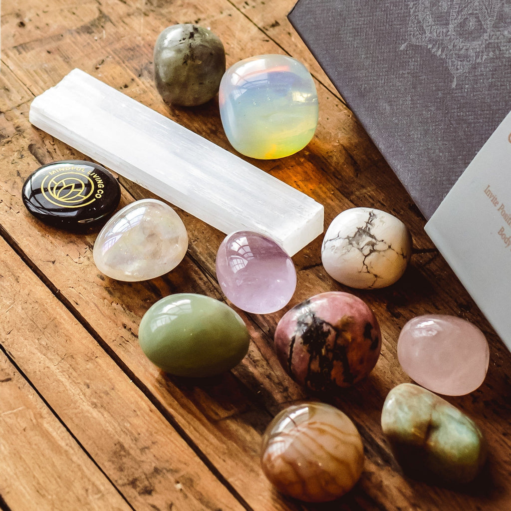 KeiCo boxed crystal gift set for beginners and rituals