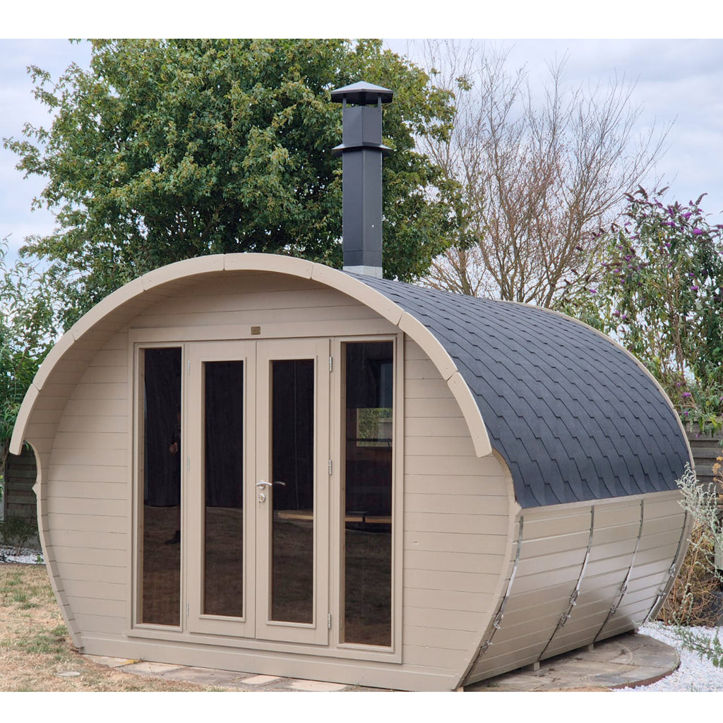 KeiCo Hobbit Grill-House with Thermo-Pine Construction in Garden Setting