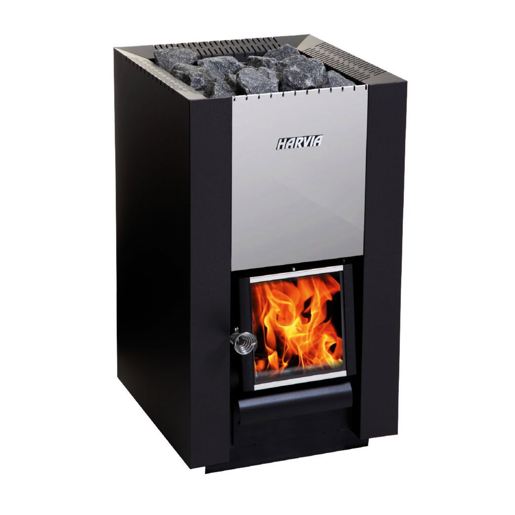 M Series Harvia Wood-fired Sauna Heater with Stones | KeiCo Wellness