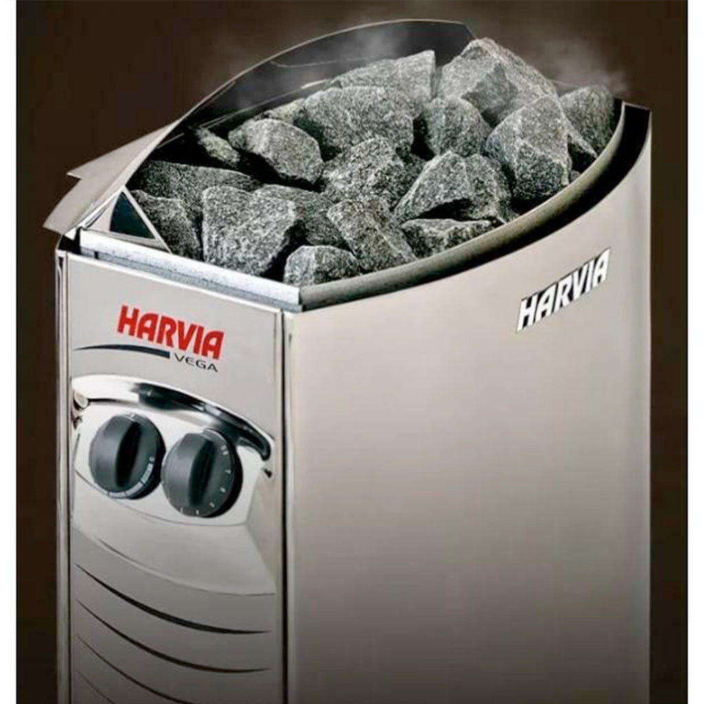 Harvia Vega BC80 Heater with 20kg Split-Face Sauna Stones