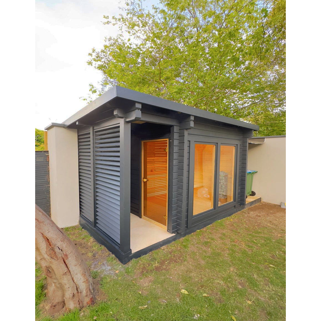 Wood-Fired or Electric Heater Options for KC ISLA Garden Sauna