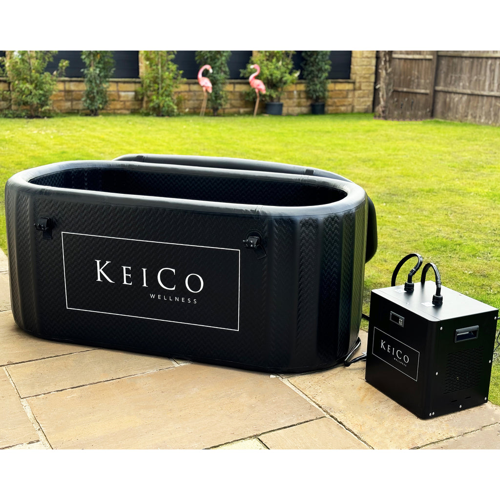 KeiCo 1/2 HP Cooler and Filter unit partnered with the KeiCo Inflatable Ice Bath