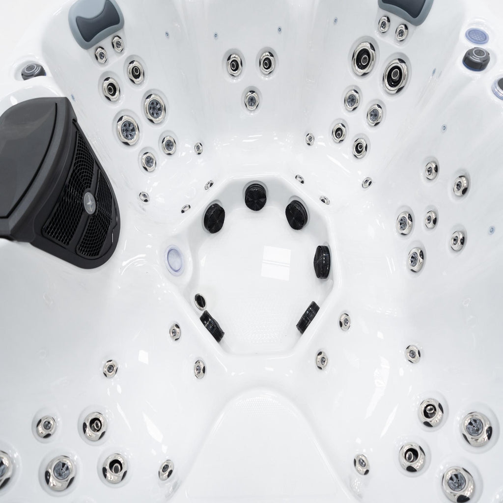 Gecko IN.K300 spa control panel close-up for precision temperature and lighting adjustments.