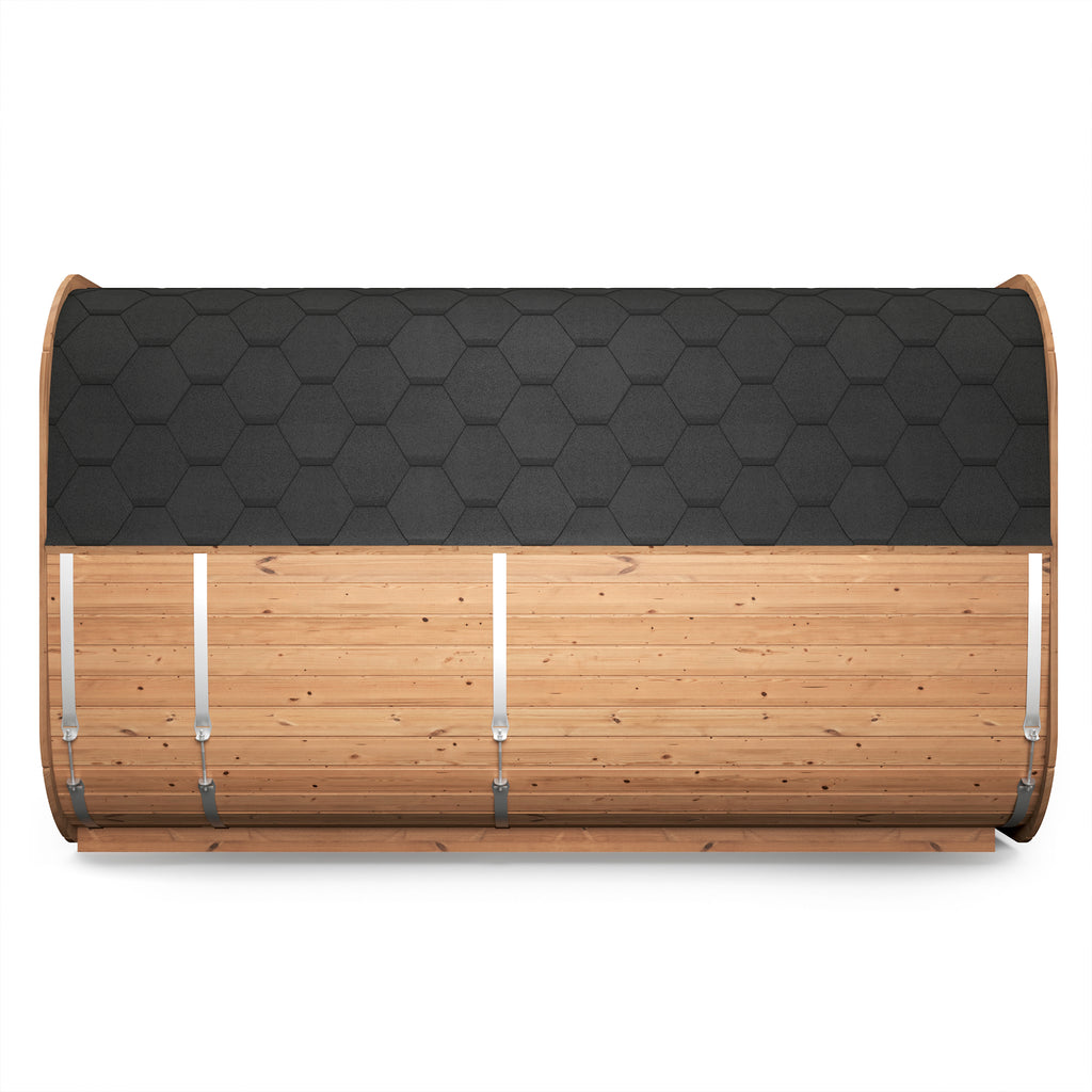 Choose Between Wood-Fired or Electric Heating for KeiCo ICON 385 Sauna
