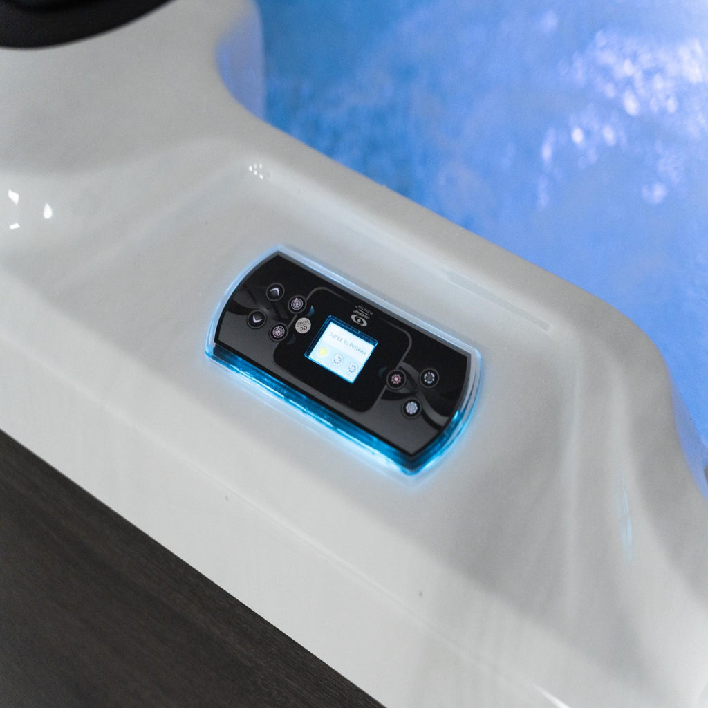 Gecko IN.K300 control panel – illuminated touchscreen close-up