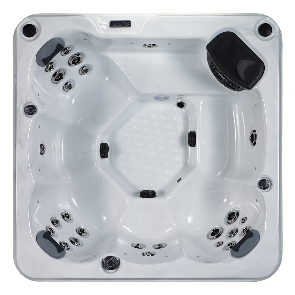 13 amp plug & play hot tub with 25 jets and LED perimeter lighting