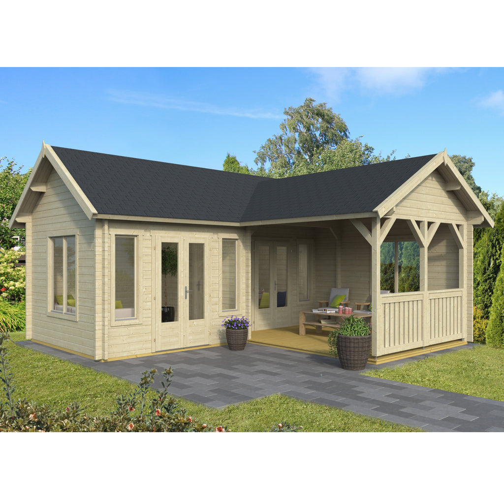 Karl Outdoor Garden Sanctuary with Terrace in Natural 50mm Spruce