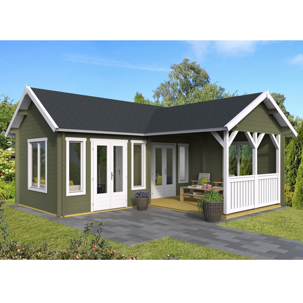 Large Double Doors and Natural Wood Finish of Karl Garden Sanctuary