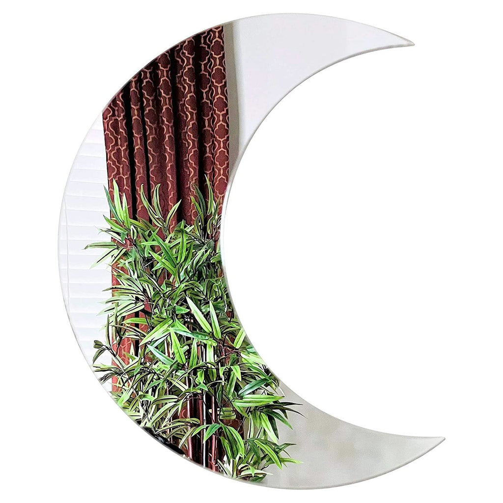 Stunning wall mirror in crescent moon shape, ideal for mystic-themed home decor.
