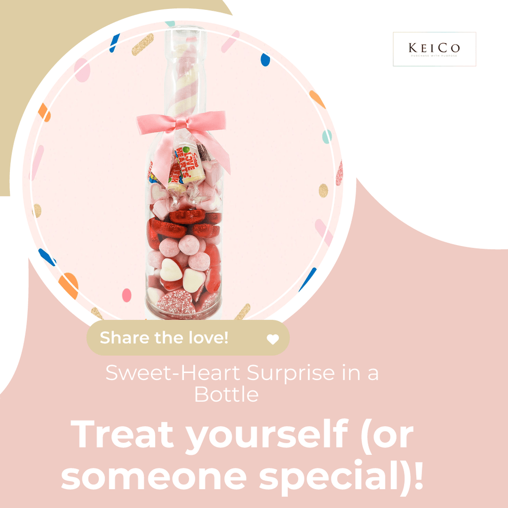 Pink Sweet-Heart Bottle | Indulgent Gifts | Sweet Gifts | The KeiCo