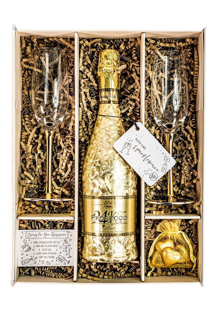 24kt Prosecco DOC Gold 75cl Gift Set - The Keico