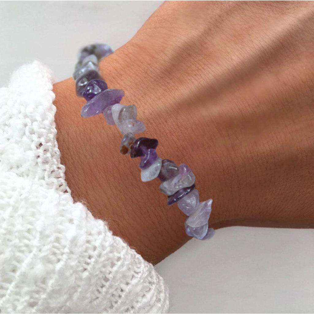 Amethyst Chipstone Crystal Bracelet - The Keico