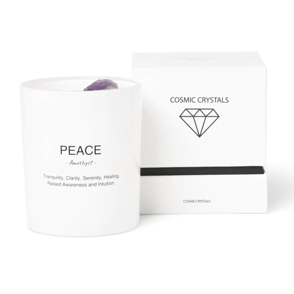 Amethyst Crystal Candle - Peace - The Keico