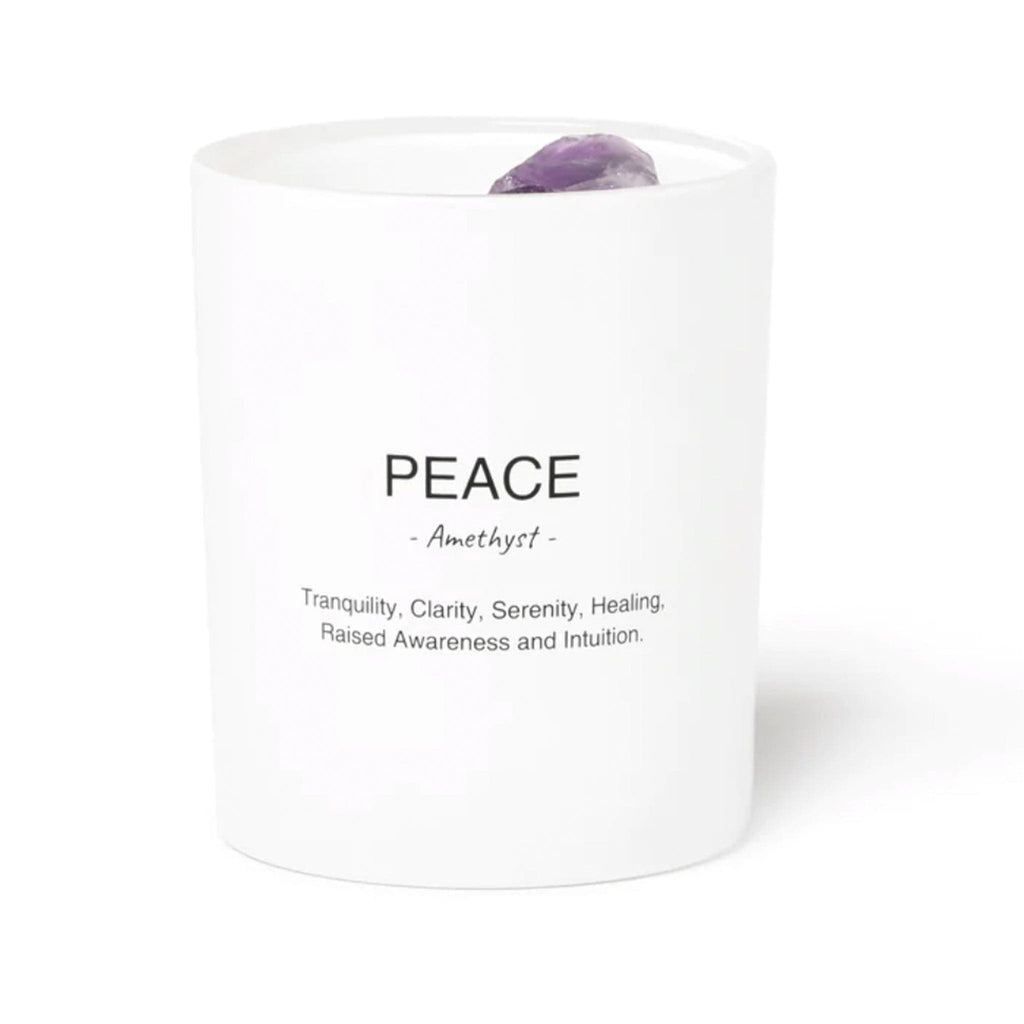 Amethyst Crystal Candle - Peace - The Keico