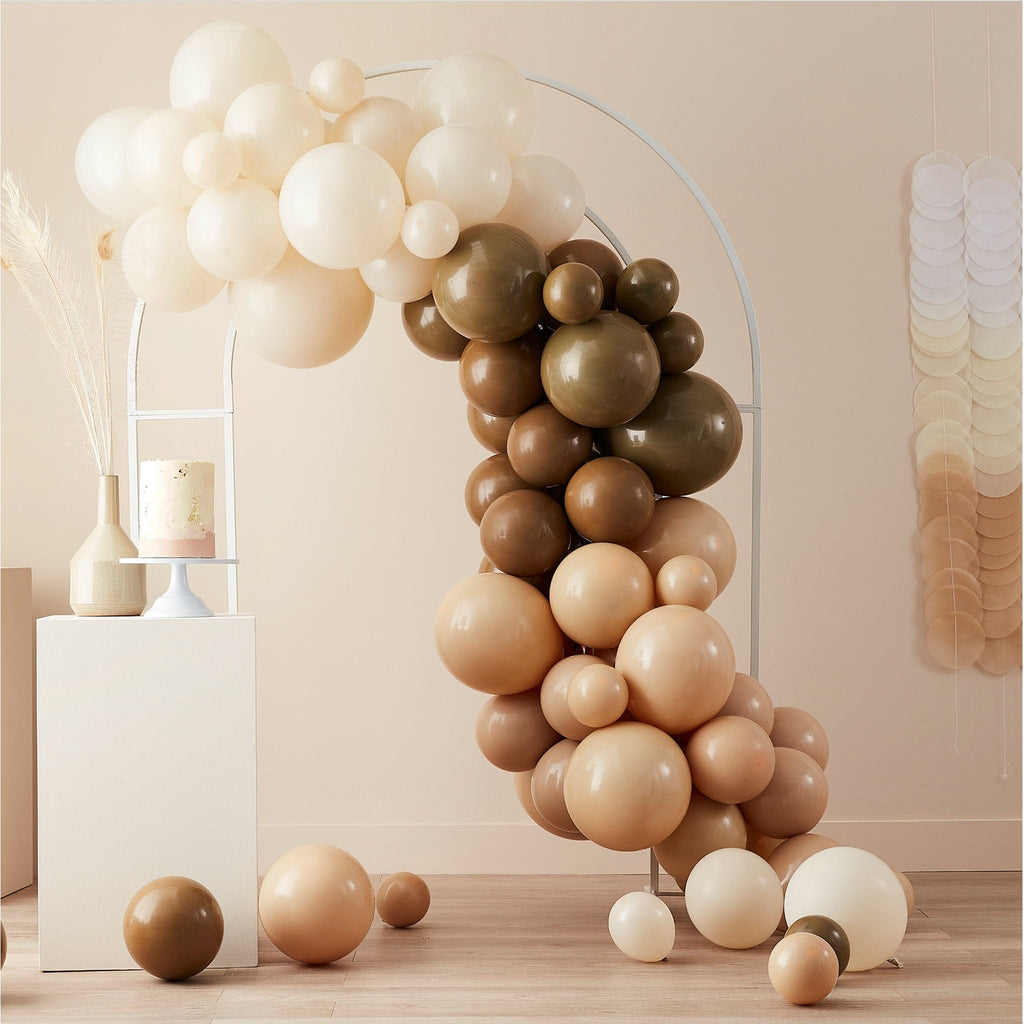 Nude and Brown Balloon Display Arch Kit | The KeiCo