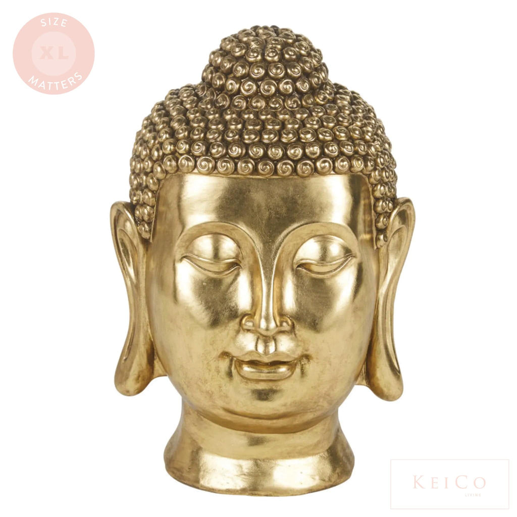 Extra Large Golden Buddha Head - The Keico