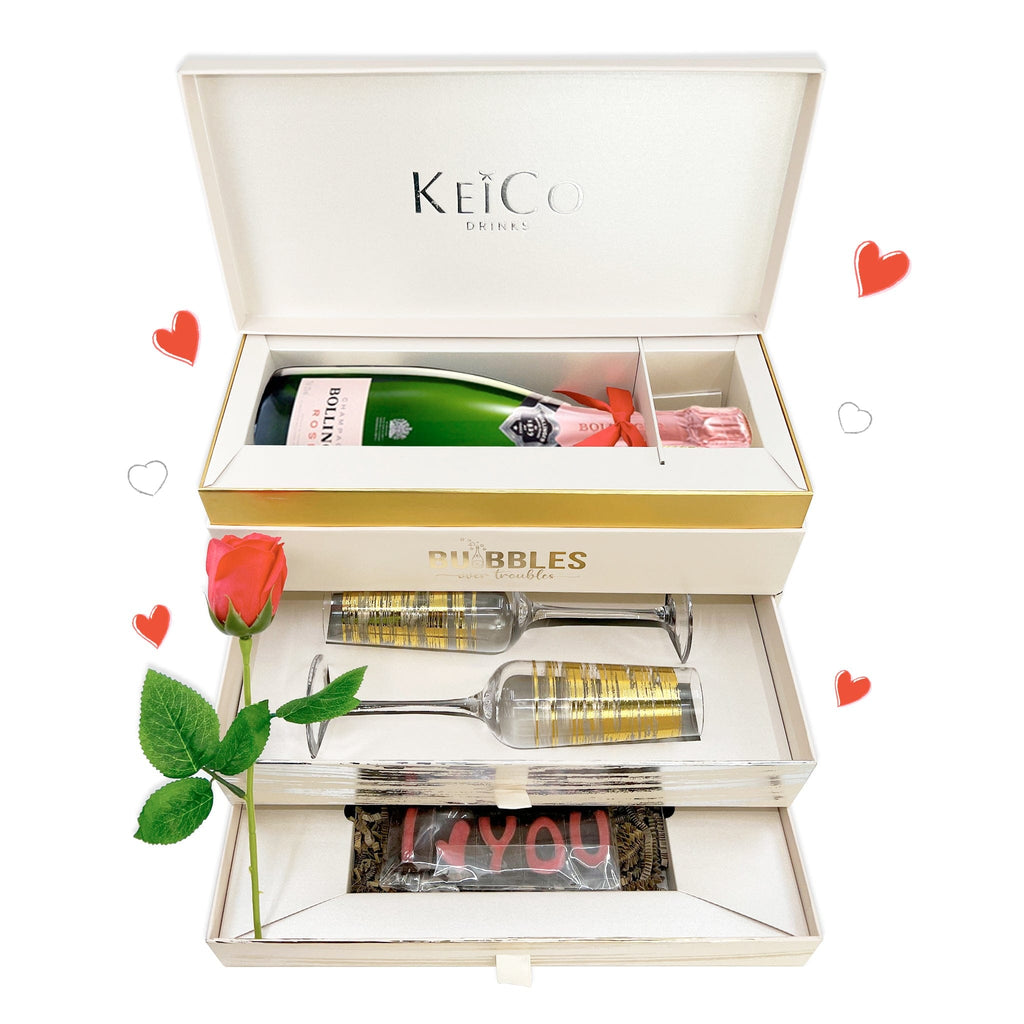 KeiCo I Love You Bollinger Rosé Champagne Luxe Gift Set - The Keico