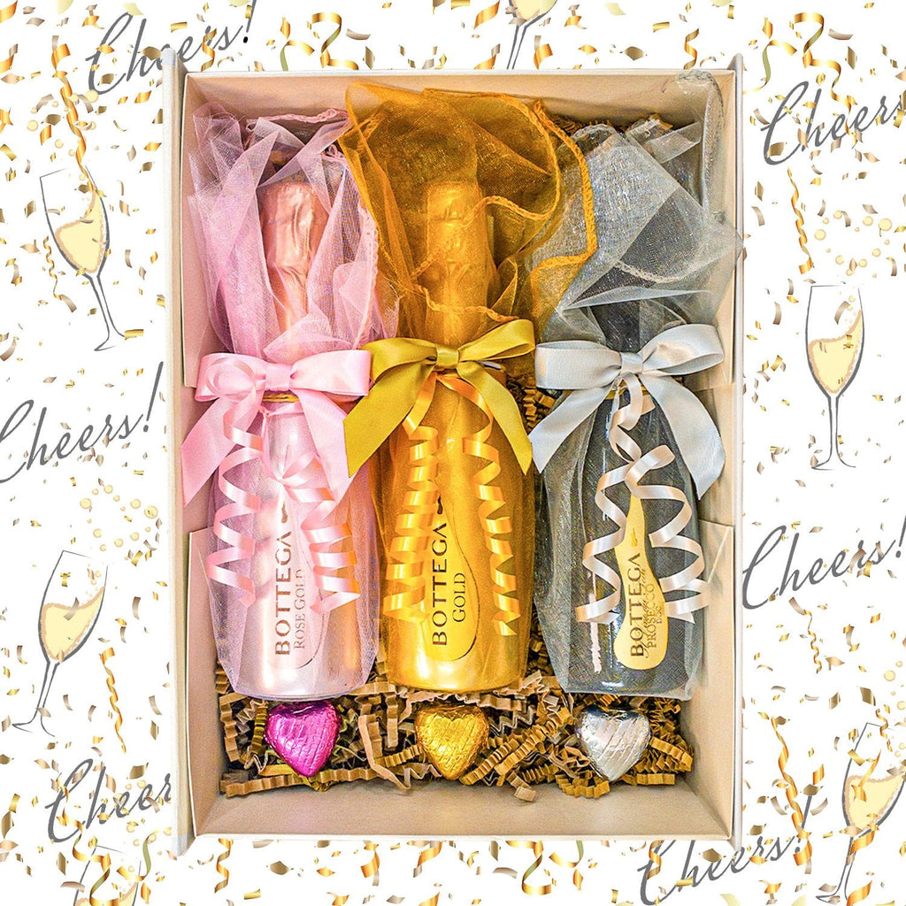 Bottega 20cl Sparkling Wine Trio Gift Set - The Keico