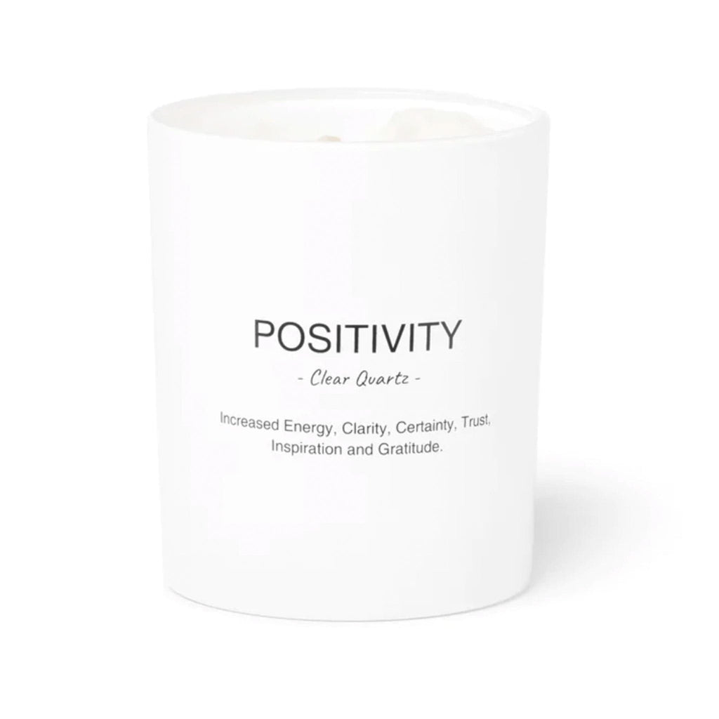 Clear Quartz Crystal Candle - Positivity - The Keico