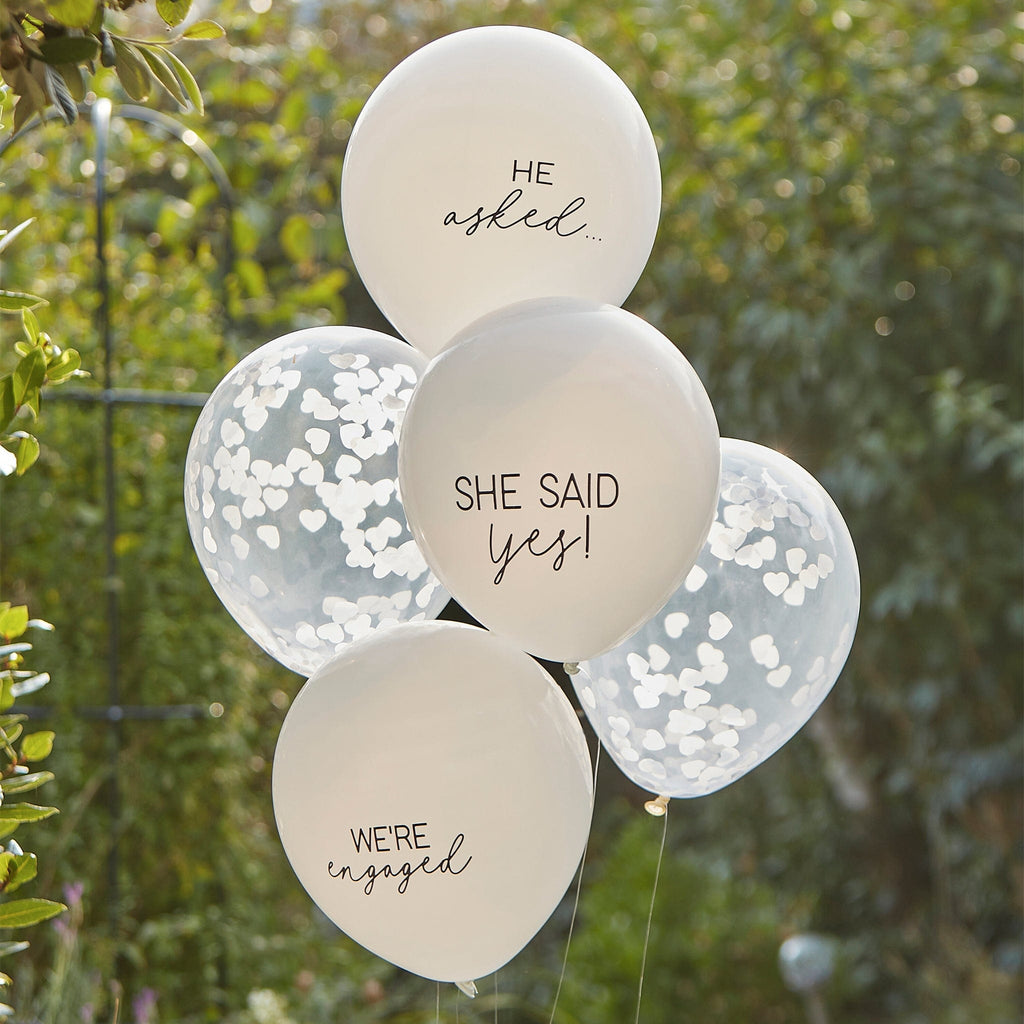 'She Said Yes' Confetti Engagement Balloons | Engagement | The KeiCo