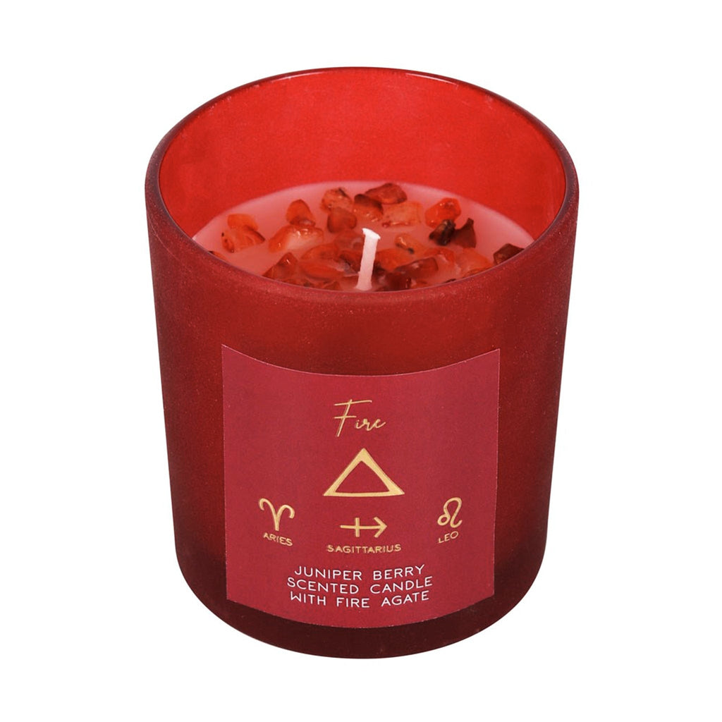Zodiac Fire Agate Crystal Candle | Birthday Gifts | KeiCo