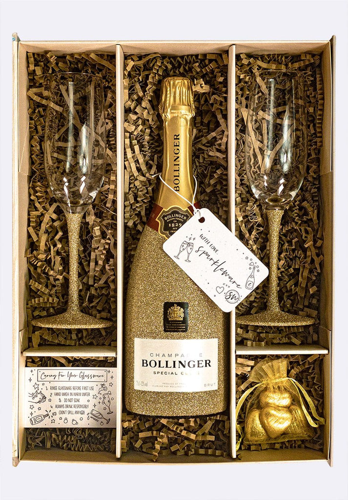 Sparkling Gold Edition Bollinger Champagne, 75cl Gift Set - The Keico
