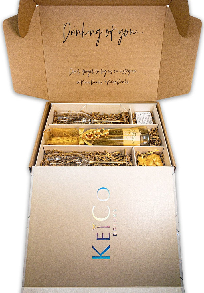 Gold Moet & Chandon | Champagne Gift Set | Anniversary Gifts | The KeiCo