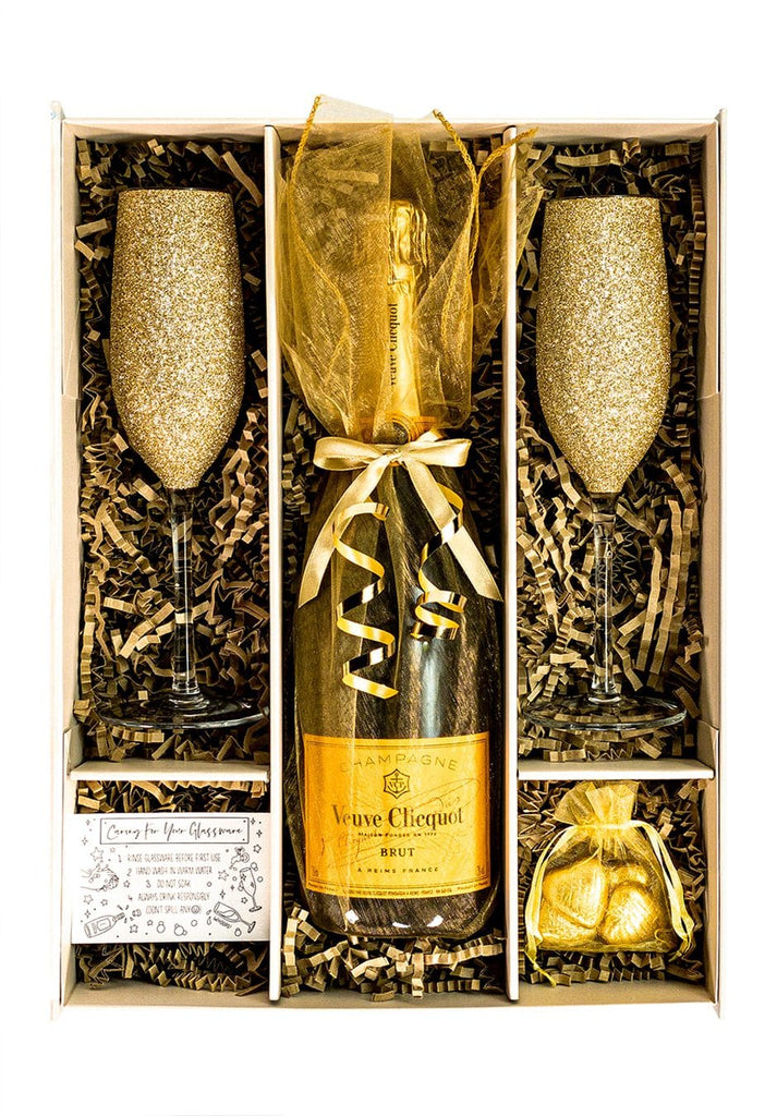 Golden Edition Veuve Clicquot 75cl Champagne Gift Set - The Keico