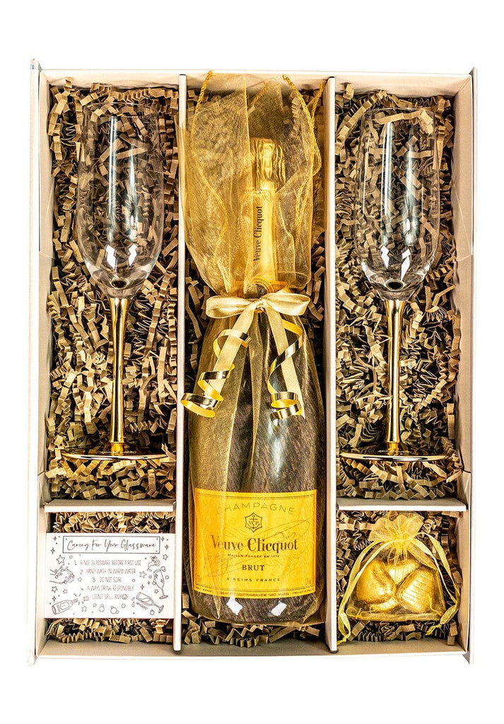 Golden Edition Veuve Clicquot 75cl Champagne Gift Set - The Keico