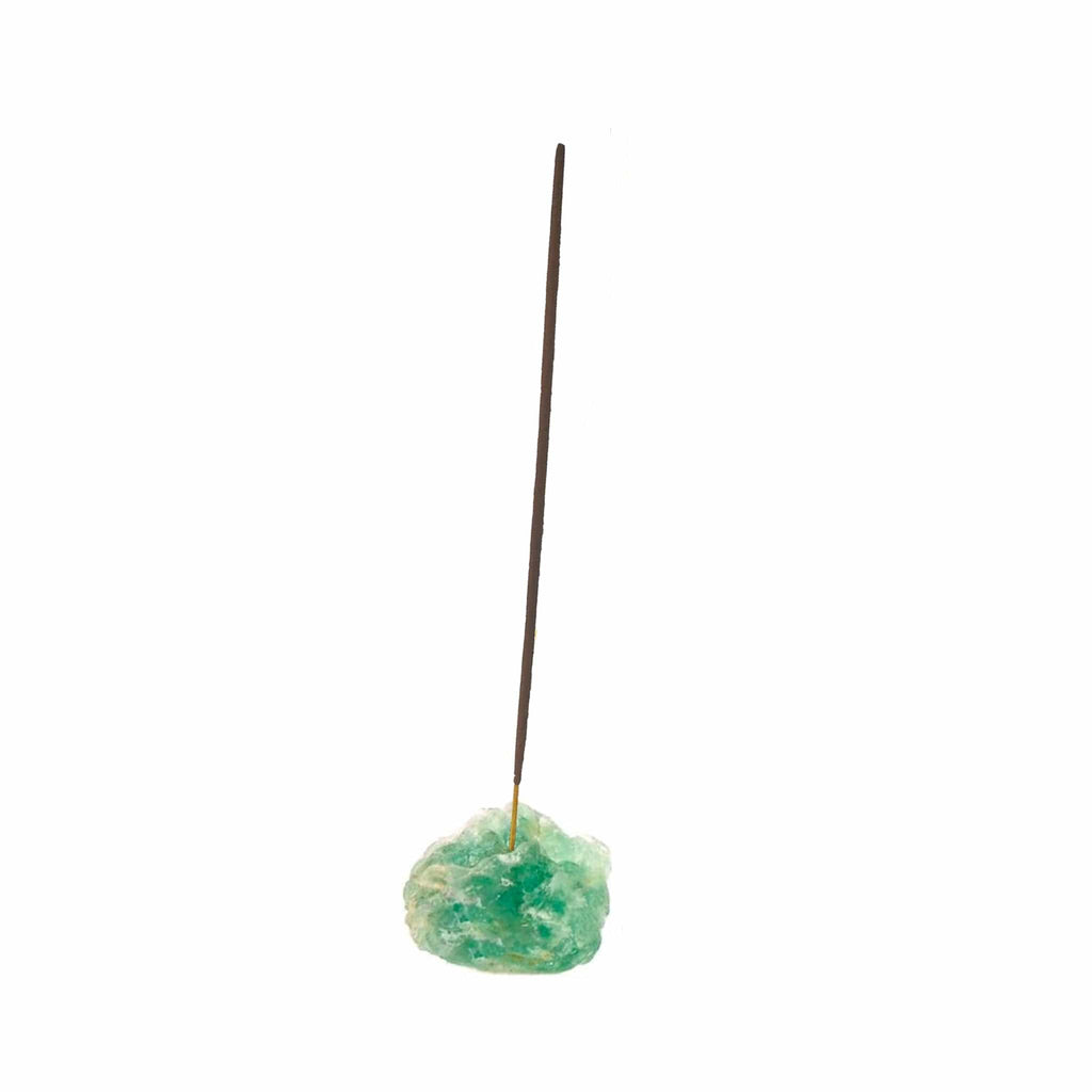 Green Fluorite Crystal Incense Stick Holder - The Keico