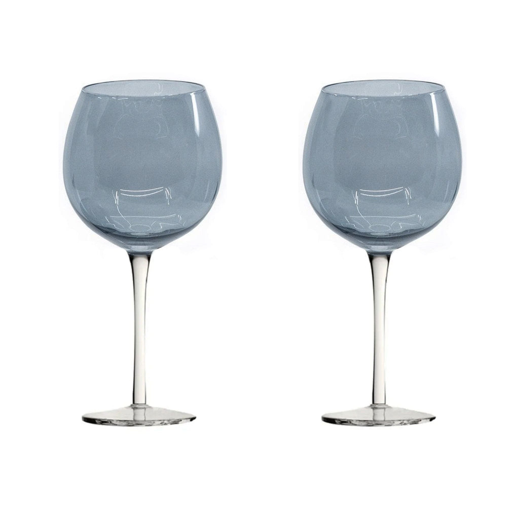 Set of 2 Sparkleware® Grey Smoked Gin Balloon Glasses - The Keico