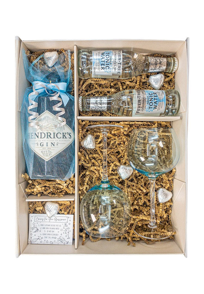 Hendrick's Gin Gift Set with Gin Glasses, Tonics & Chocolates - The Keico