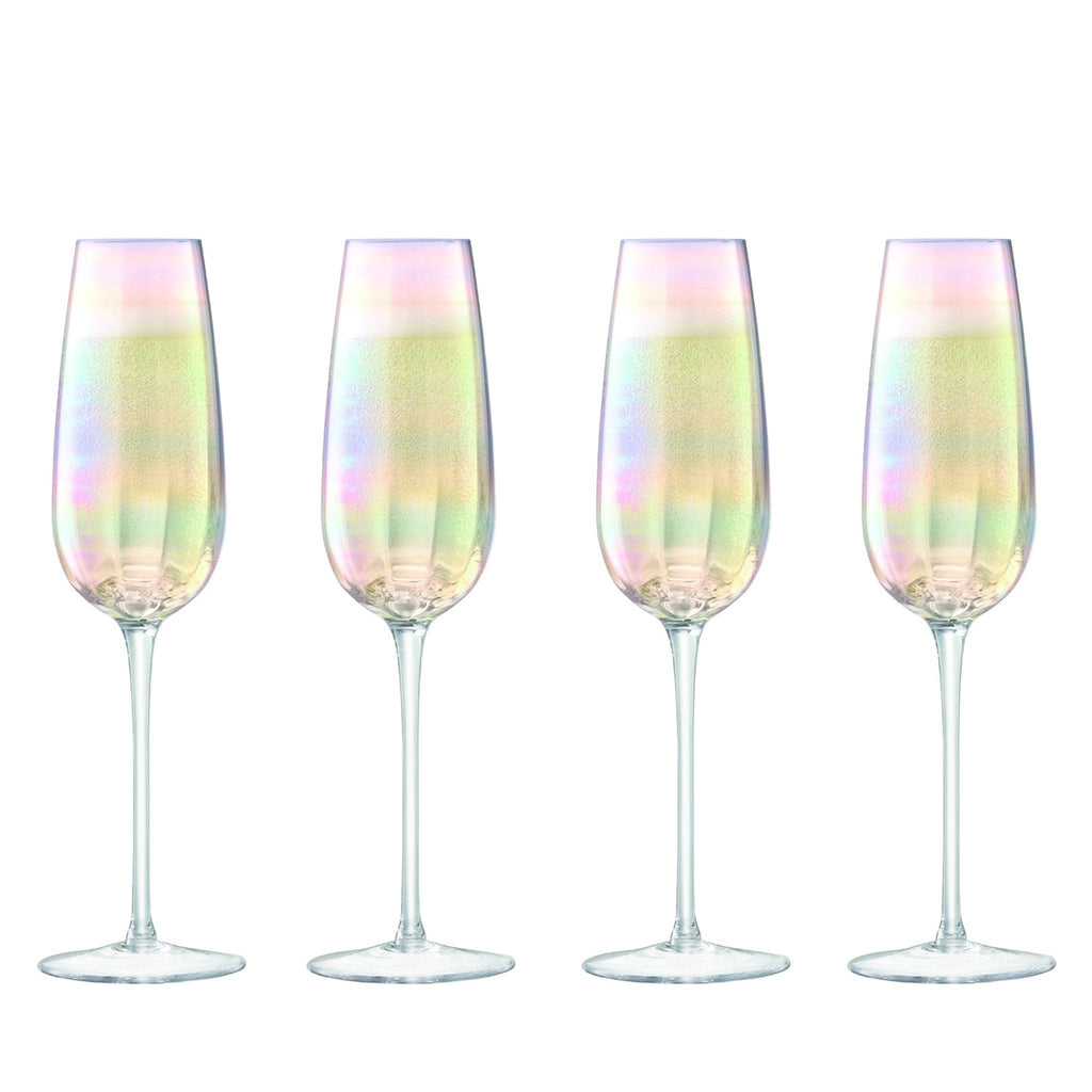 Set of 4 Sparkleware® | Champagne Glass Flutes | Glassware | The KeiCo